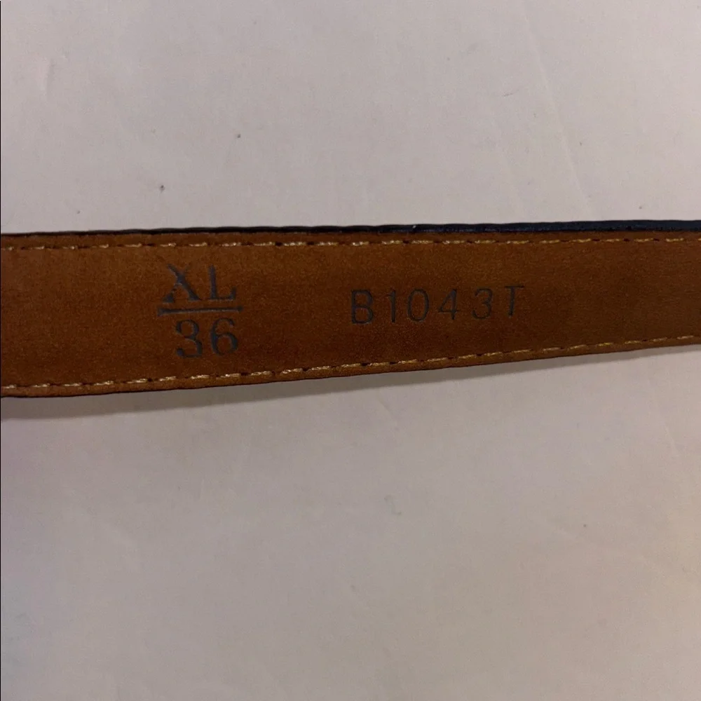 BRIGHTON BELT BROWN LEATHER LESS THAN AN INCH WIDE 41” IN LENGTH XL